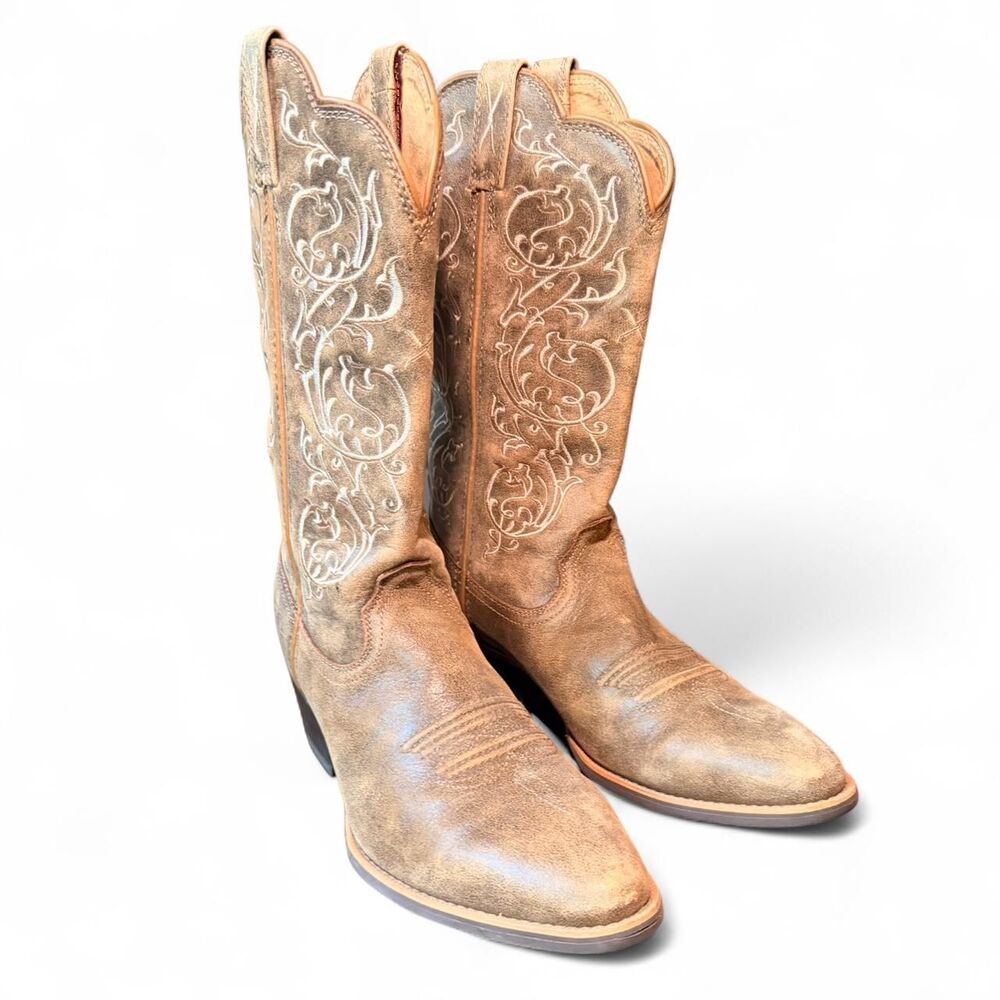 Twisted X WWT0025 Women’s 12” Western Cowboy Boots Bomber Leather R Toe Size 9
